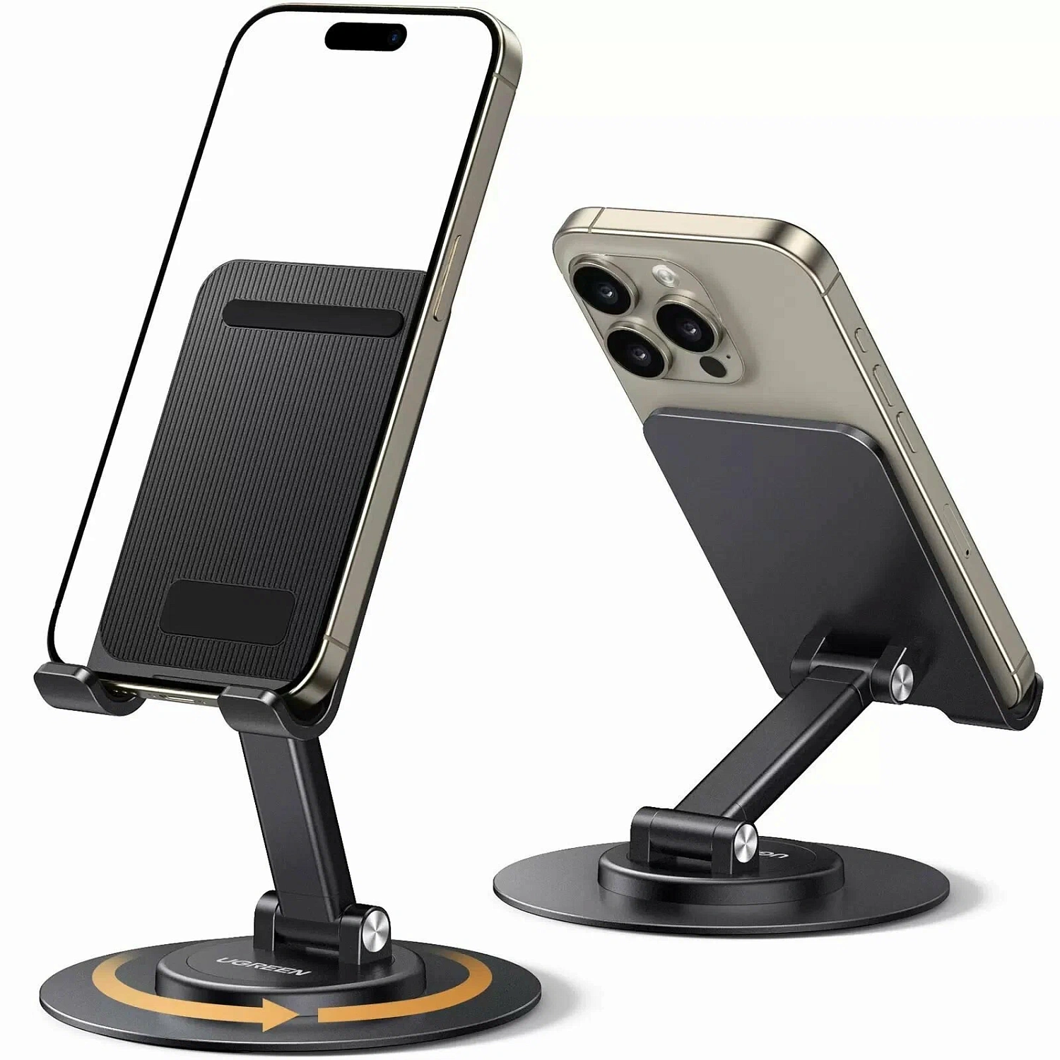 35152 Подставка для телефона складная UGREEN LP805 Swivel&Foldable Multi-Angle Phone Stand. Цвет: че